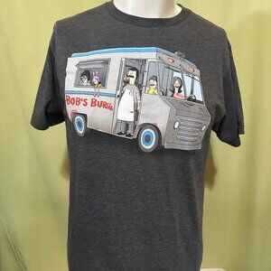 Bob's Burgers Food Truck Men's Gray T Shirt Size Medium Tina Belcher Louise Belc